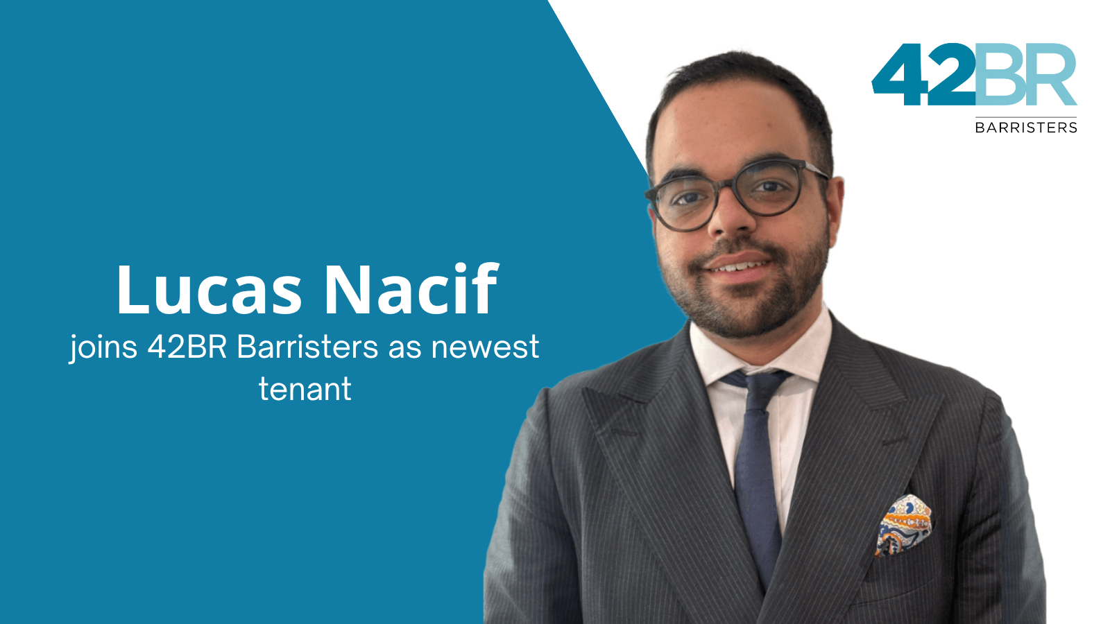 42BR Barristers welcomes newest tenant, Lucas Nacif
