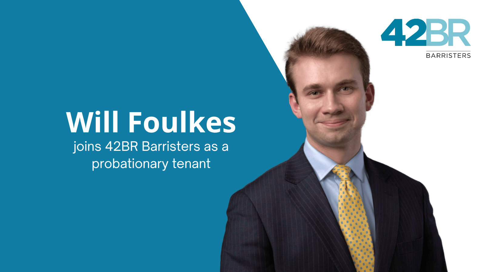 42BR Barristers welcomes Will Foulkes as probationary tenant