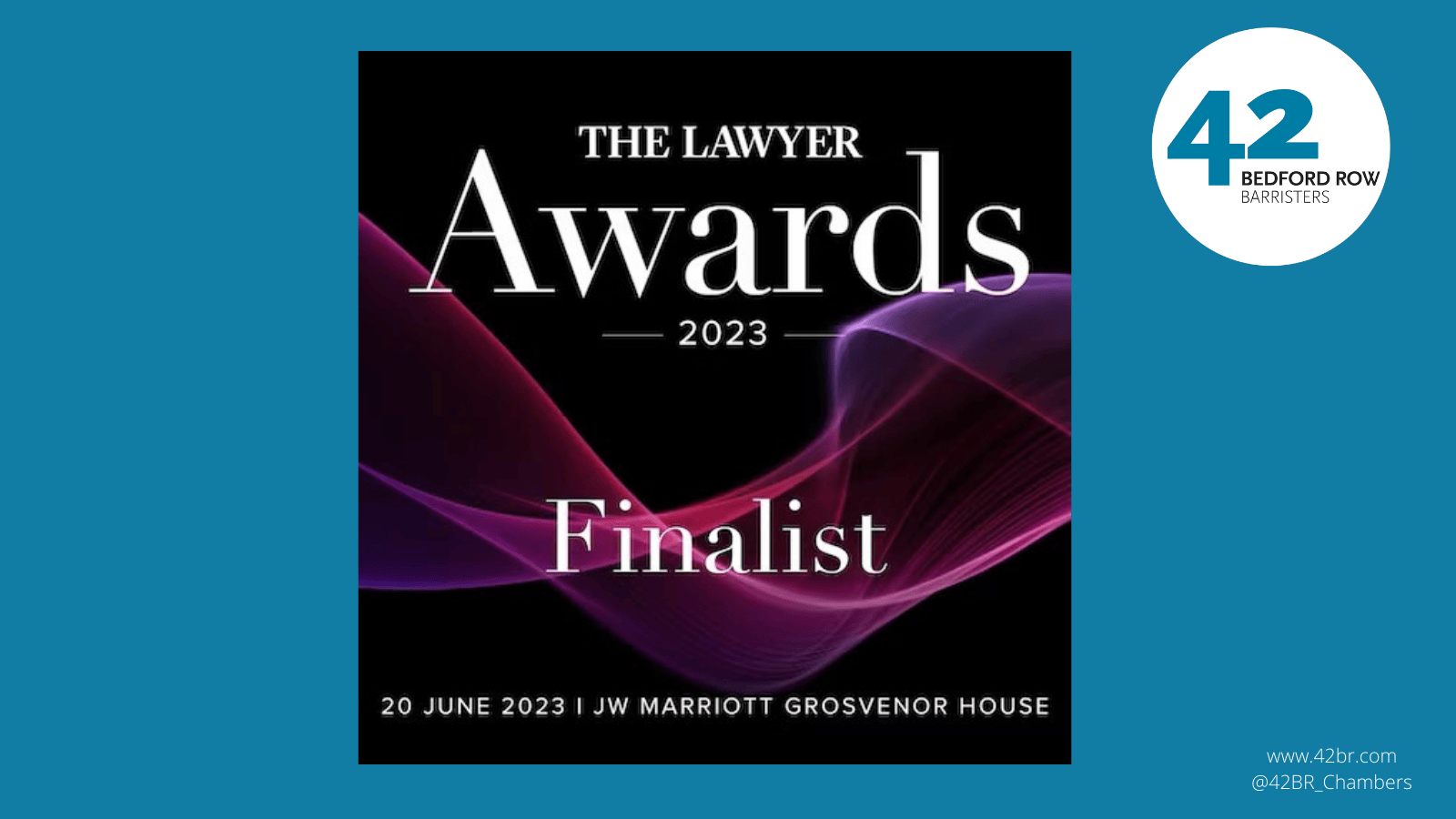 42 Bedford Row Barristers shortlisted for 'Chambers of the Year' at the Lawyer Awards 2023