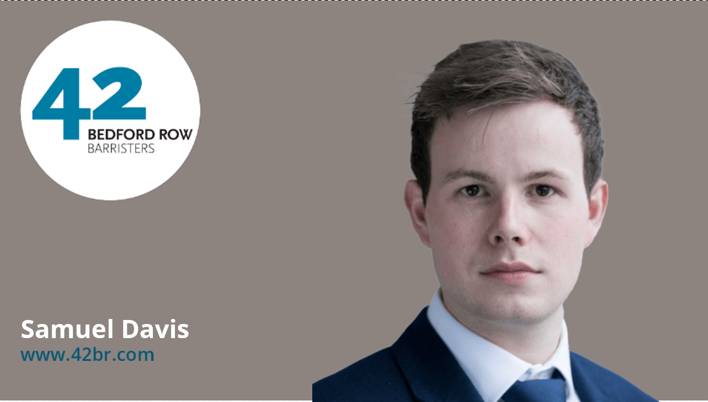 A warm welcome to Samuel Davis who has joined Chambers